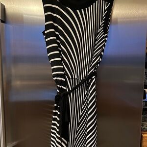 White House Black Market Asymmetrical Ruched Cocktail Dress